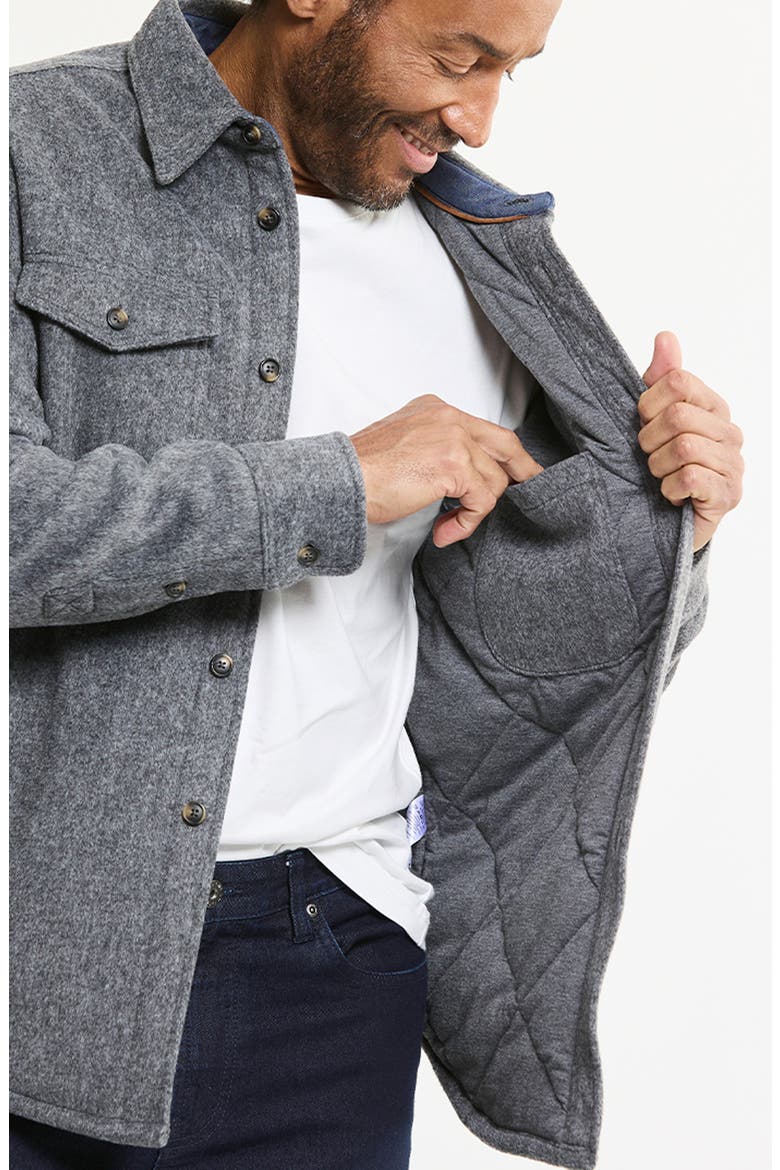 Quilt Lined Shirt Jacket, Alternate, color, CHARCOAL