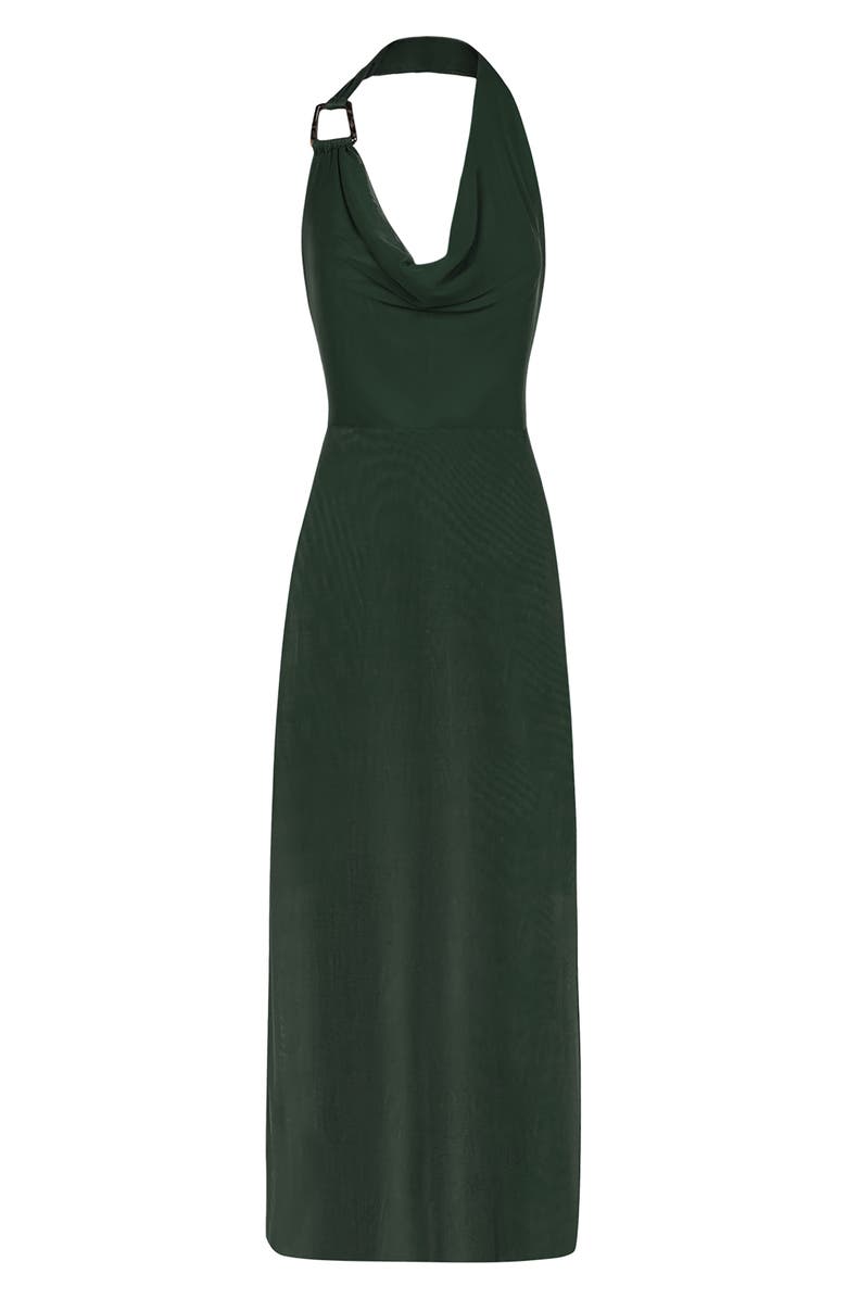 ViX Paula Hermanny Caylle Halter Mesh Cover-Up Dress, Alternate, color, Green