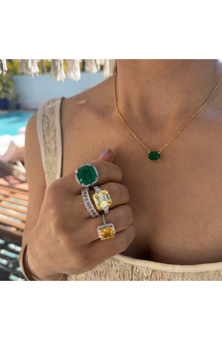 Gemma Azzurro Ivy Emerald Necklace, Alternate, color, Green