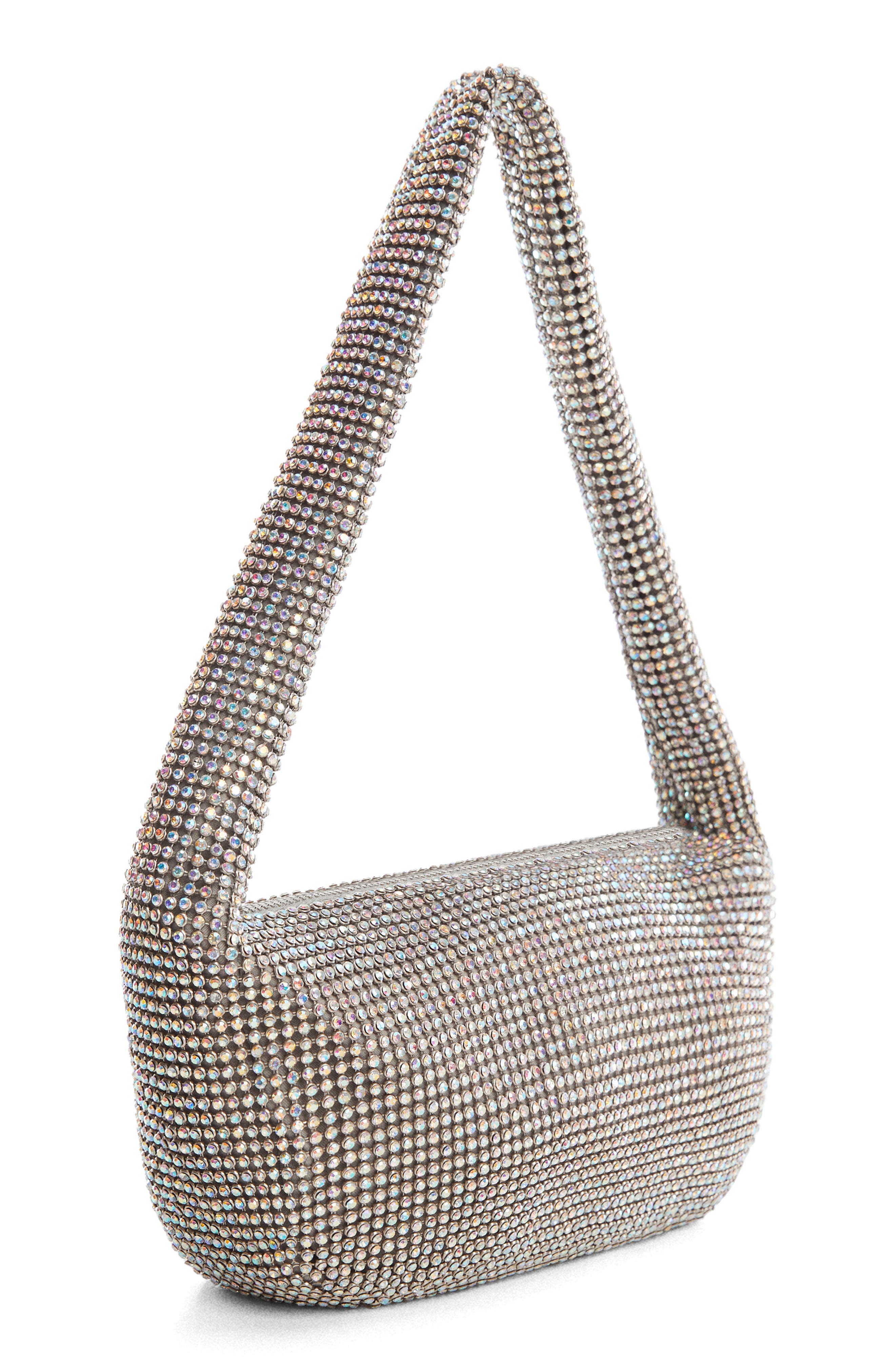 MANGO Rhinestone Shoulder Bag, Alternate, color, 