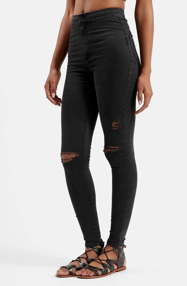 Topshop Moto 'Joni' Ripped Skinny Jeans, Main, color, 