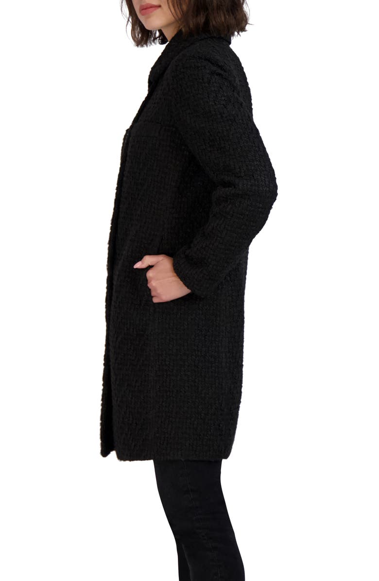 Laundry by Shelli Segal Chunky Knit Coat, Alternate, color, Black