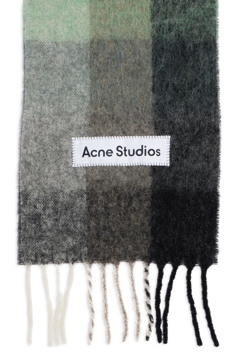 Acne Studios Vally Plaid Alpaca, Wool 
Mohair Blend Scarf, Alternate, color, 