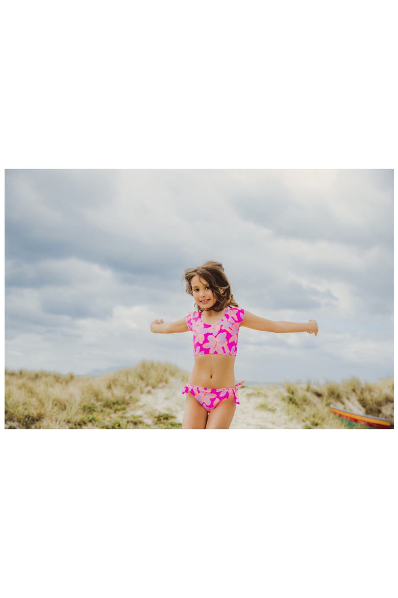 Kids' Hibiscus Hype Two-Piece Swimsuit, Alternate, color, PINK