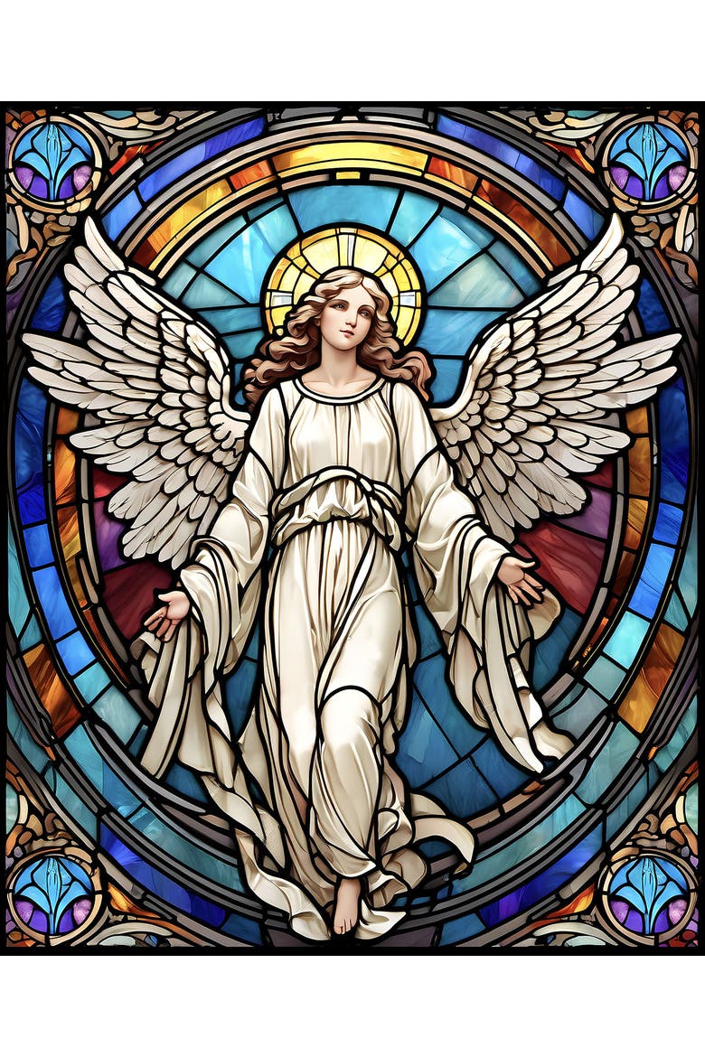 Stained Glass Angel 1000 piece Jigsaw Puzzle for Adults, Alternate, color, Multicolor