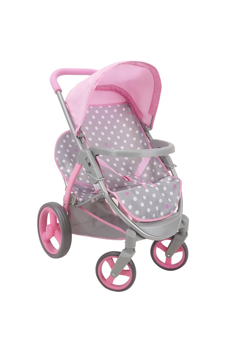 Twin Tandem Doll Stroller, Fits 2 Dolls 18", Main, color, Multicolored