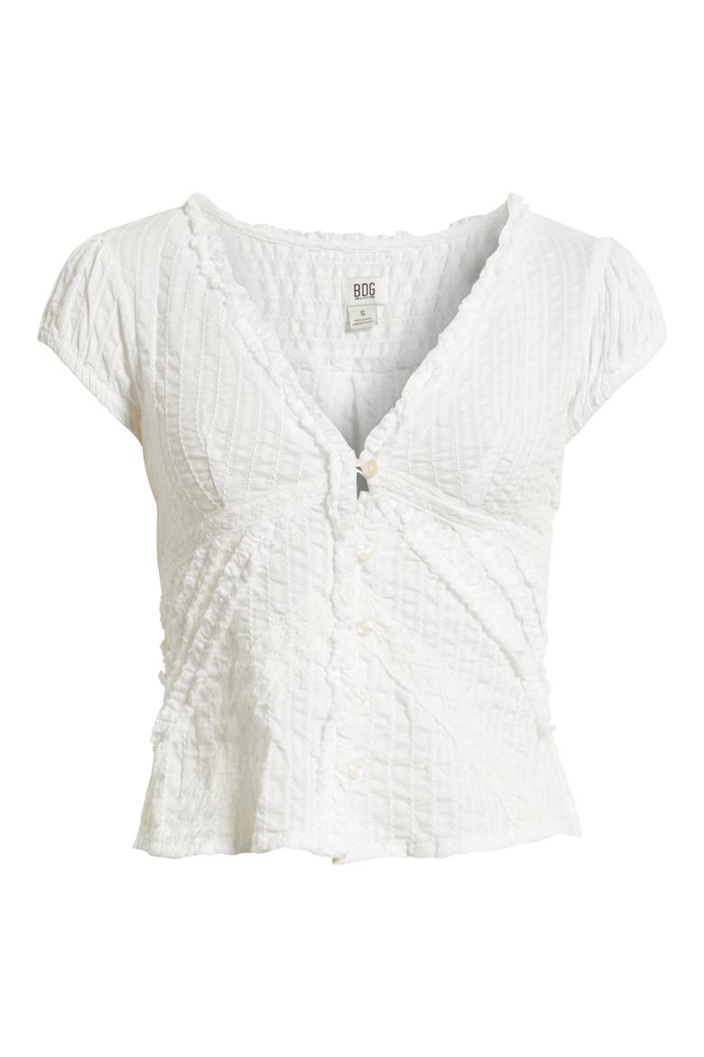 Robyn Ruffle Cotton Lace Top, Alternate, color, WHITE