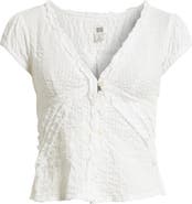 BDG Urban Outfitters Robyn Ruffle Cotton Lace Top