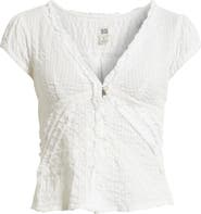 BDG Urban Outfitters Robyn Ruffle Cotton Lace Top