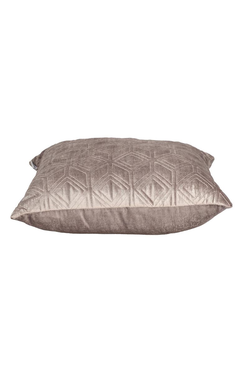 PARKLAND COLLECTION Tufted Velvet Throw Pillow, Alternate, color, Taupe