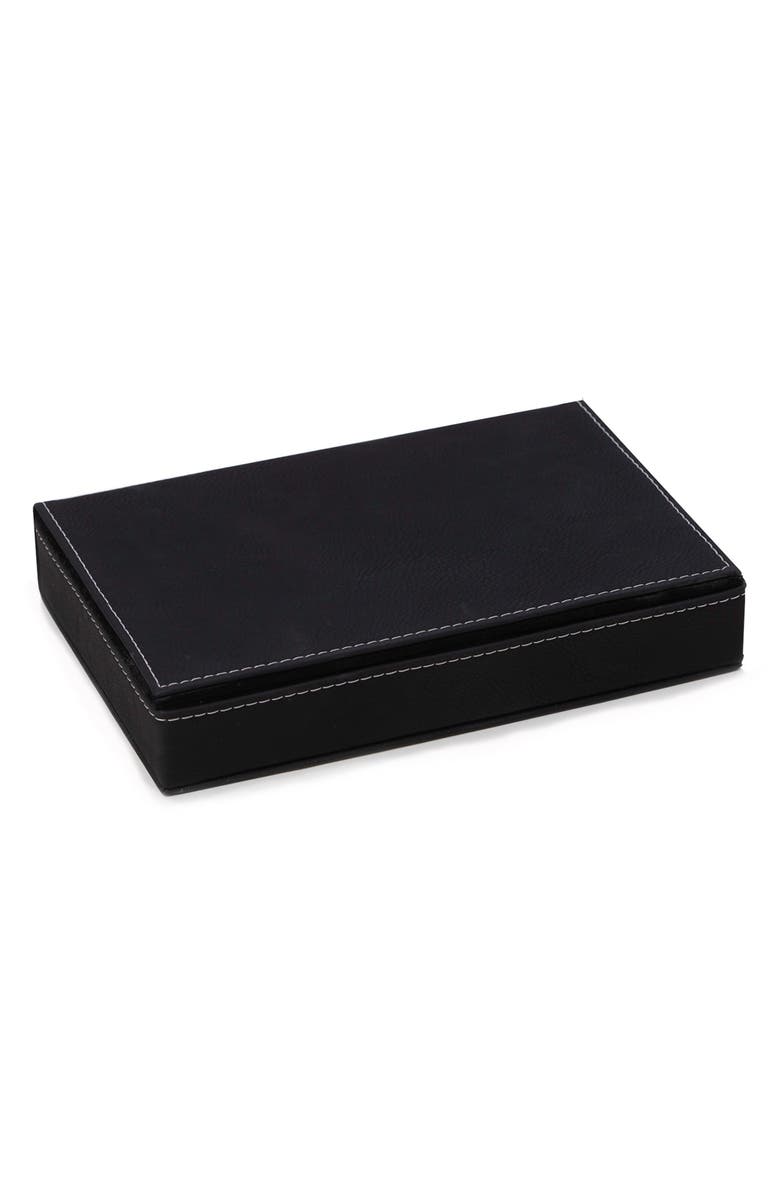 Bey-Berk Sleek Black Leather Game Case, Main, color, Black