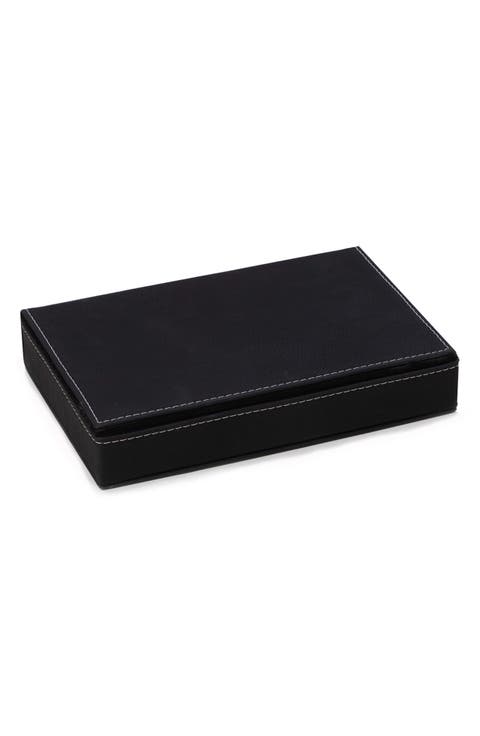 Sleek Black Leather Game Case