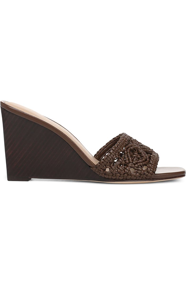 Veronica Beard Ellen Macramé Wedge Slide Sandal, Alternate, color, Walnut