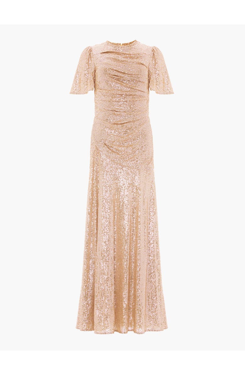 Needle & Thread Valentina Round Neck Maxi Dress, Alternate, color, Beige