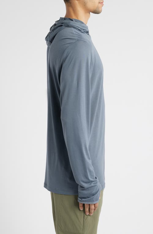 Free Fly Camouflage Lightweight Upf 20+ Hoodie In Storm Cloud