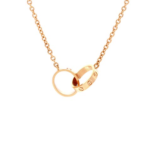 Love Interlocking Necklace 18K Rose Gold