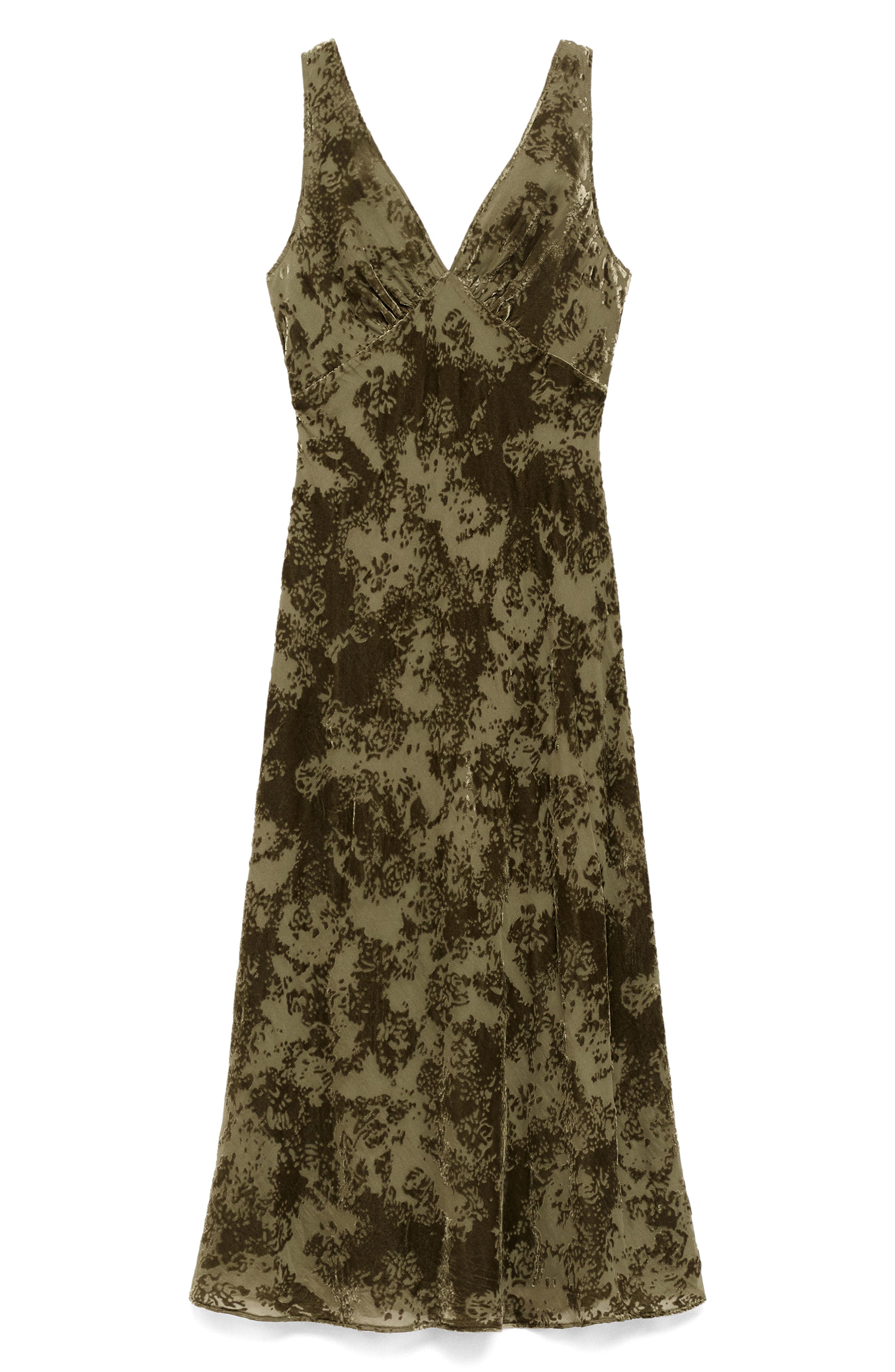 MANGO Floral Burnout Sleeveless Maxi Dress