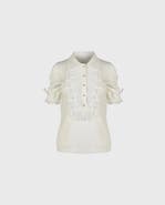 Anne Fontaine Maelys Short Sleeve Luxe Knit Pullover