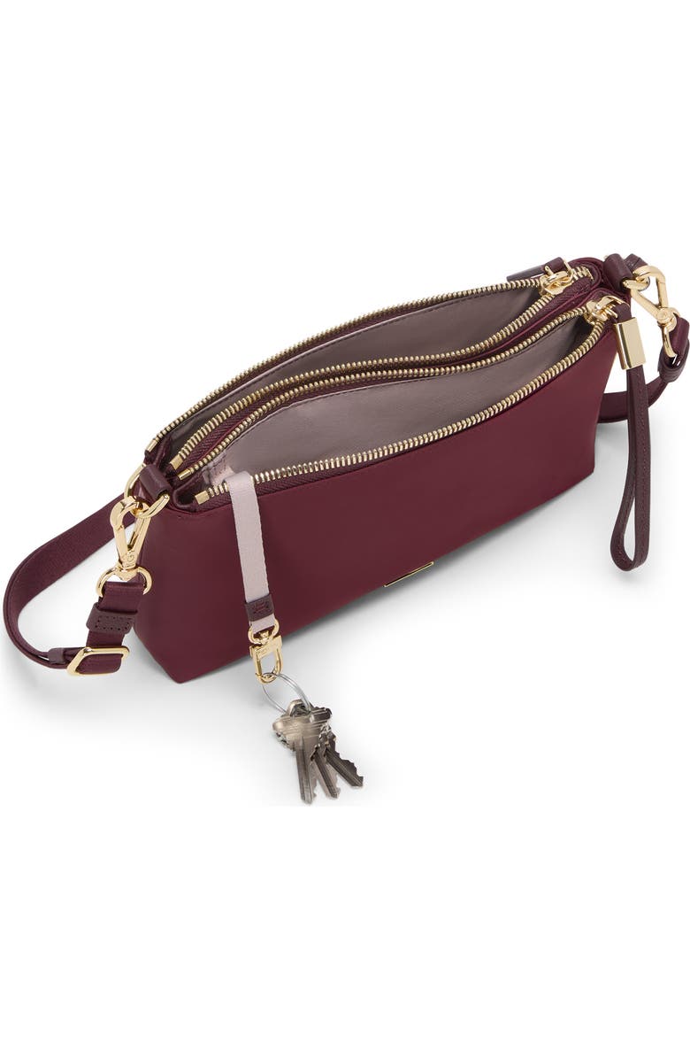 TUMI Voyageur Adela Nylon Crossbody Bag, Alternate, color, Wine