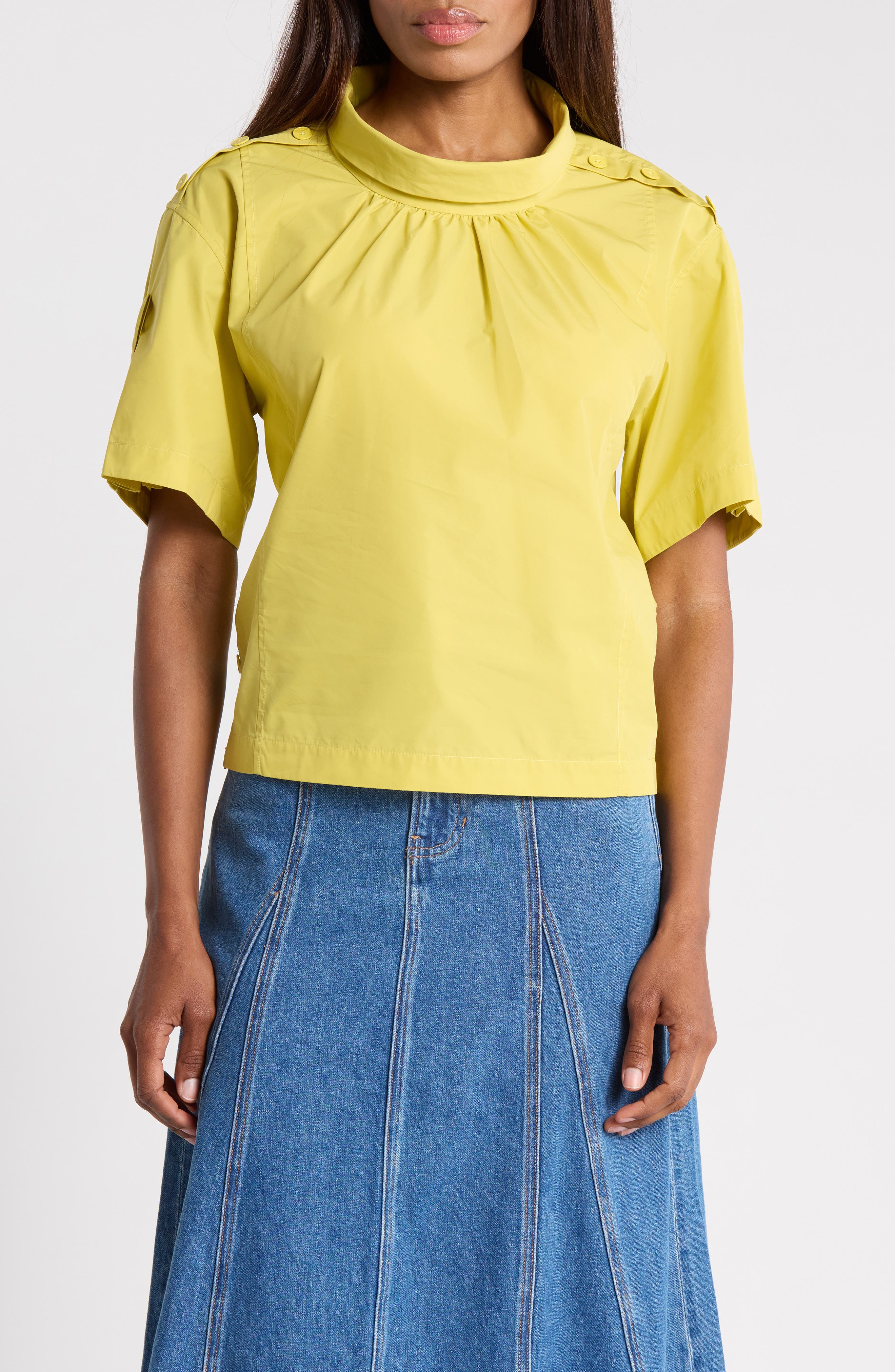 Short Sleeve Cowl Neck Top