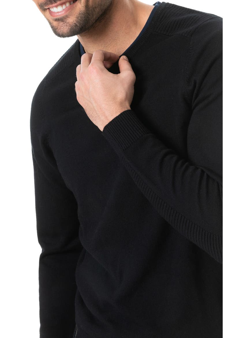 Hawtrey Regular Fit Crewneck Wool Sweater, Alternate, color, PEAT