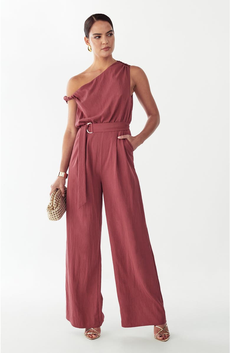 BWLDR Mariah Jumpsuit, Alternate, color, Rosewood