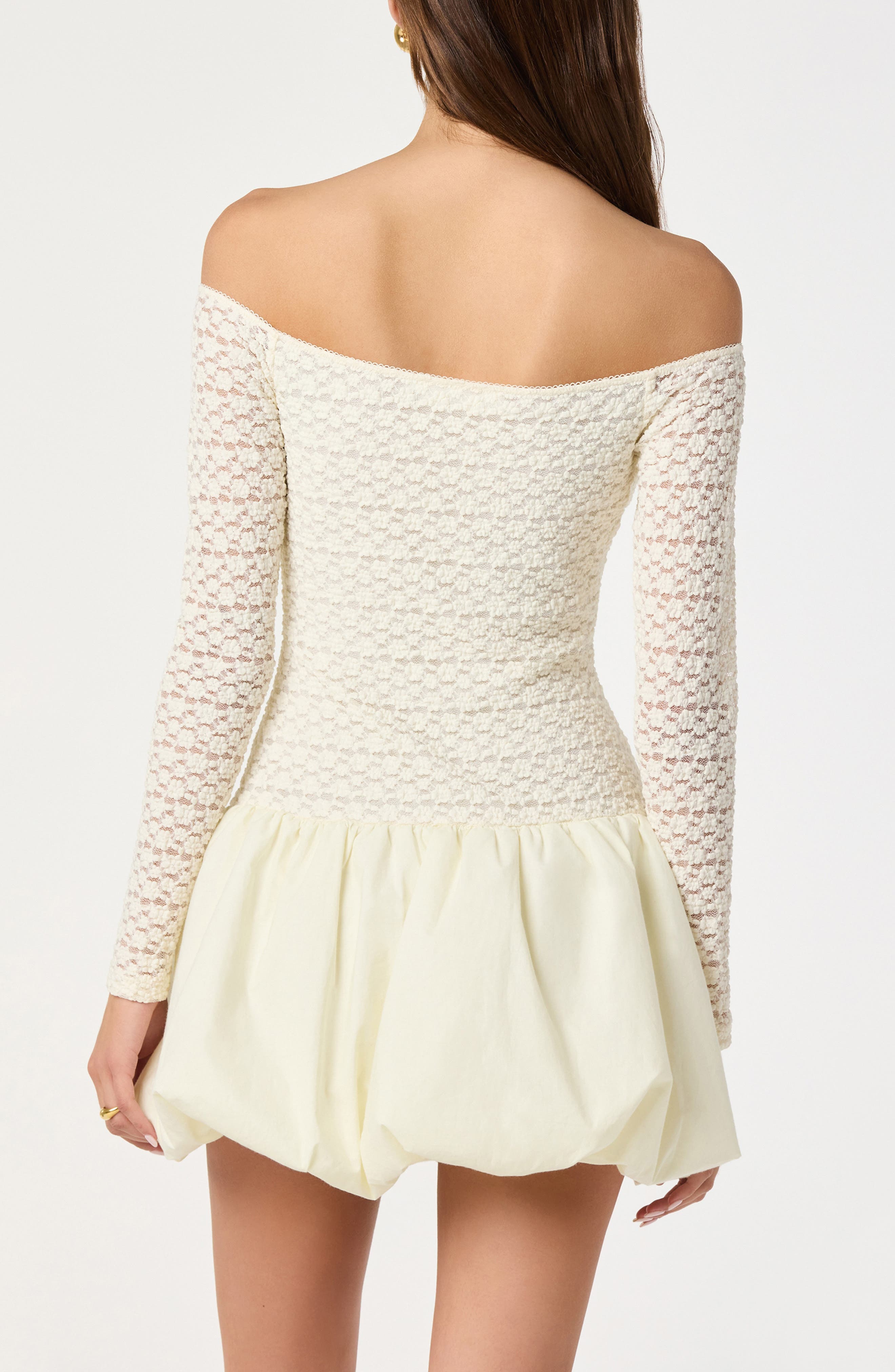 Off the Shoulder Bubble Minidress - image 4