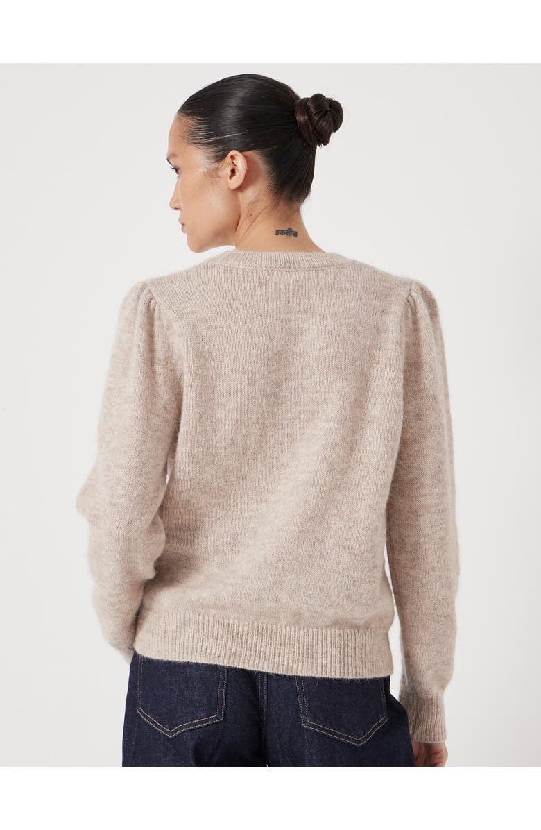 Hush Gathered Shoulder Wool Blend Sweater, Alternate, color, Off White