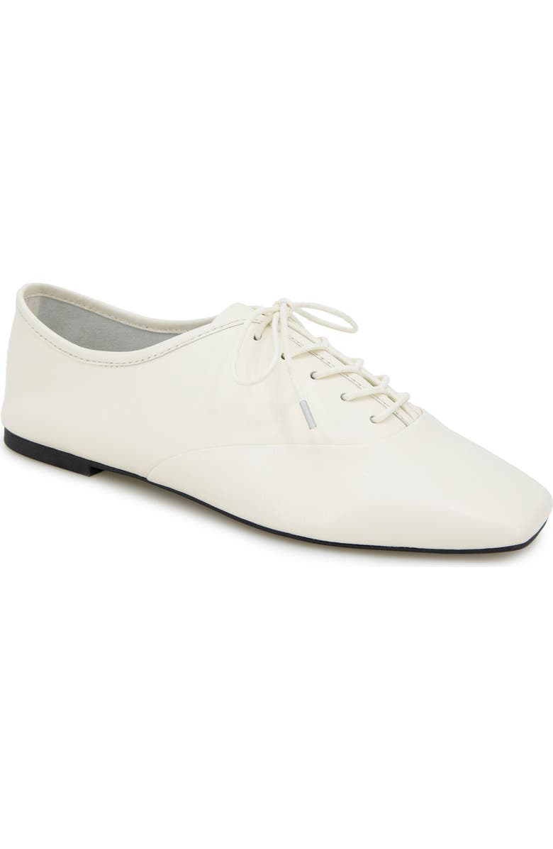 Kenneth Cole Justice Square Toe Oxford, Main, color, Ecru Leather