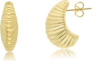 The Lovery Fine Jewelry Seashell C-Hoop Earrings