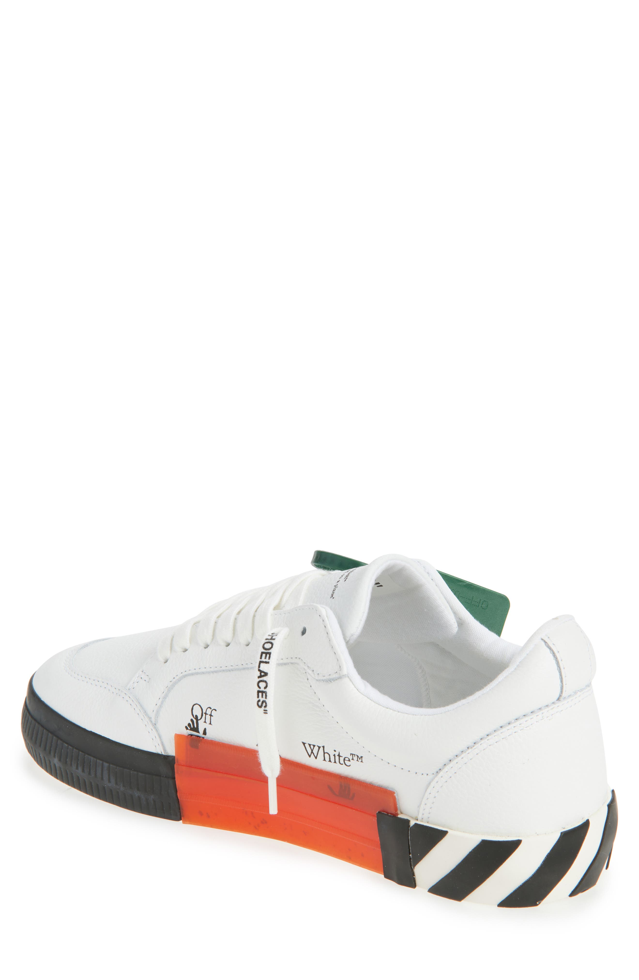 Low Vulcanized Leather Sneaker, Alternate, color, BLACK/ WHITE LEATHER