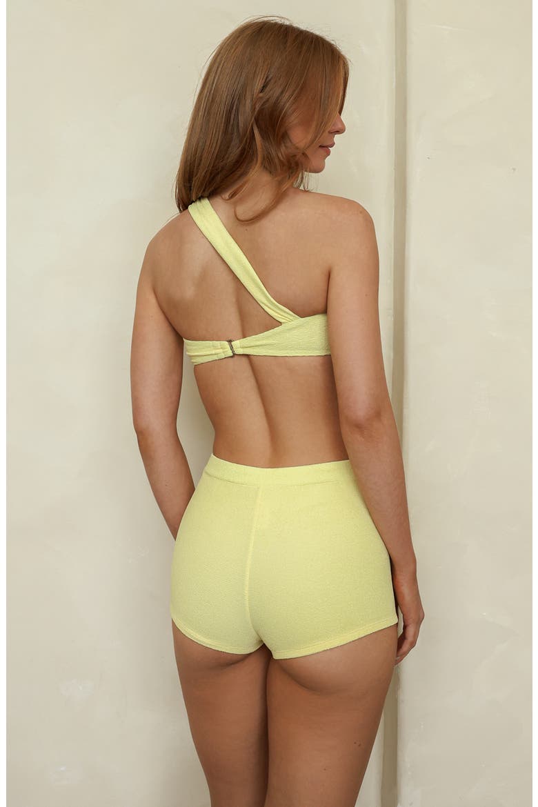 Farrah Elastic Waist Booty Short, Alternate, color, Baby Yellow