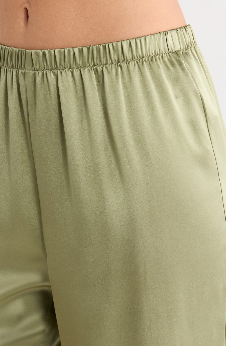 Reformation Ella Silk Pajamas, Alternate, color, Artichoke