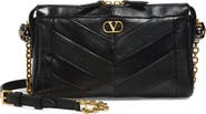 Valentino Garavani Small Panthea Chevron Patchwork Leather Shoulder Bag