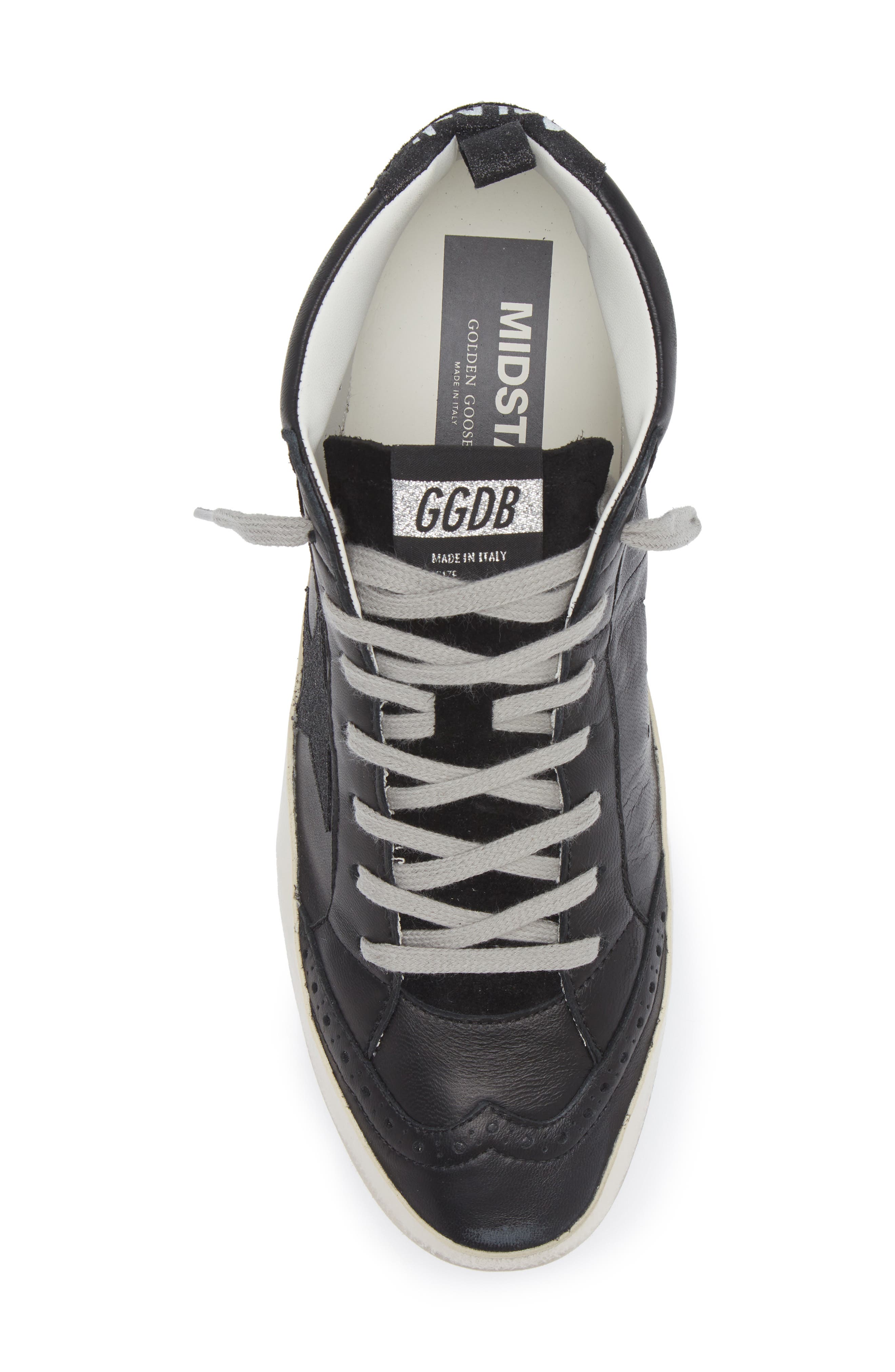 Golden Goose Mid Star Sneaker, Alternate, color, Black