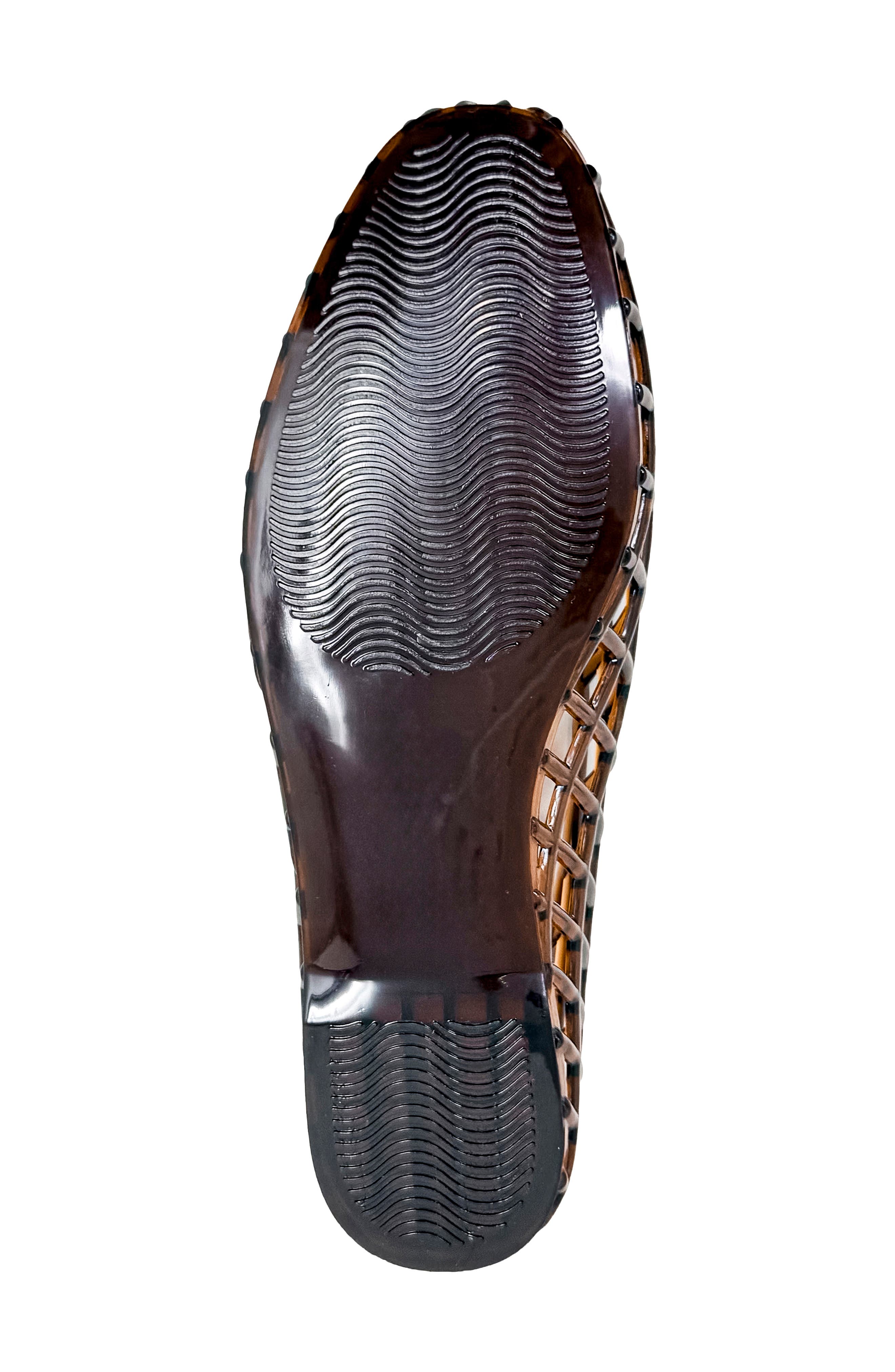 Alana Lattice Jelly Flat, Alternate, color, BROWN