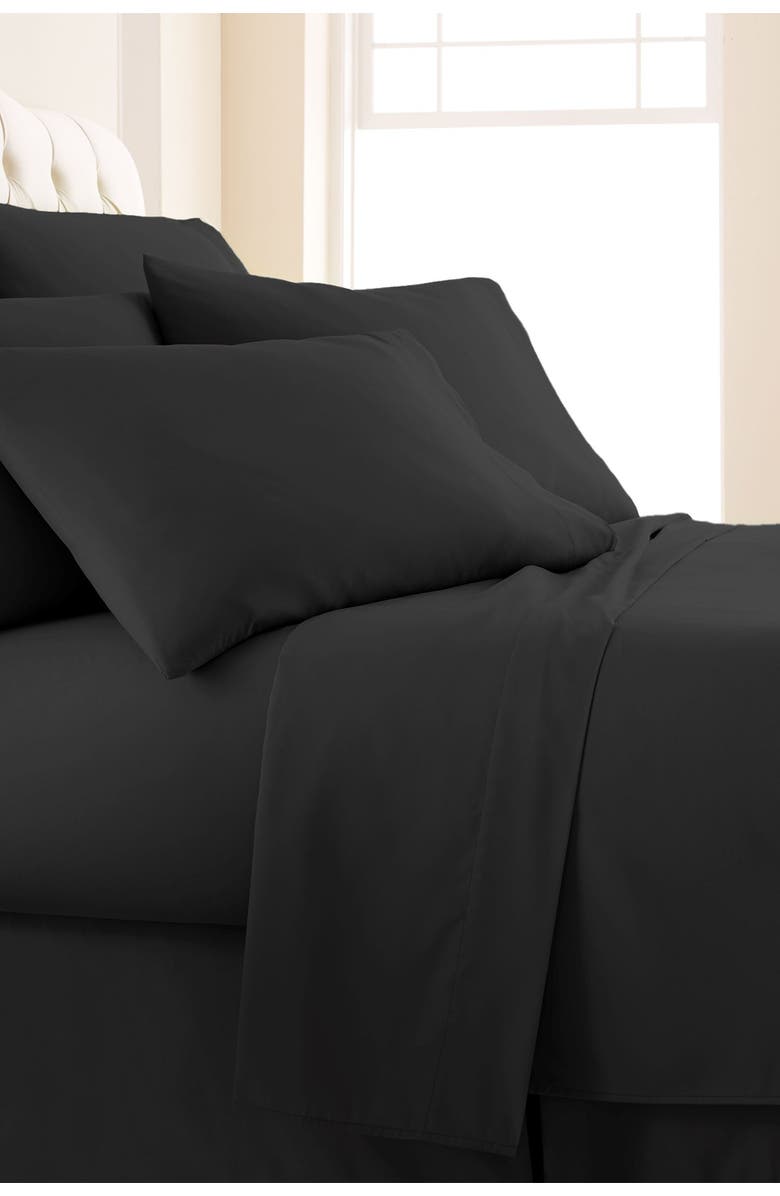 SOUTHSHORE FINE LINENS Vilano Springs Extra Deep Pocket Sheet Set, Main, color, Black