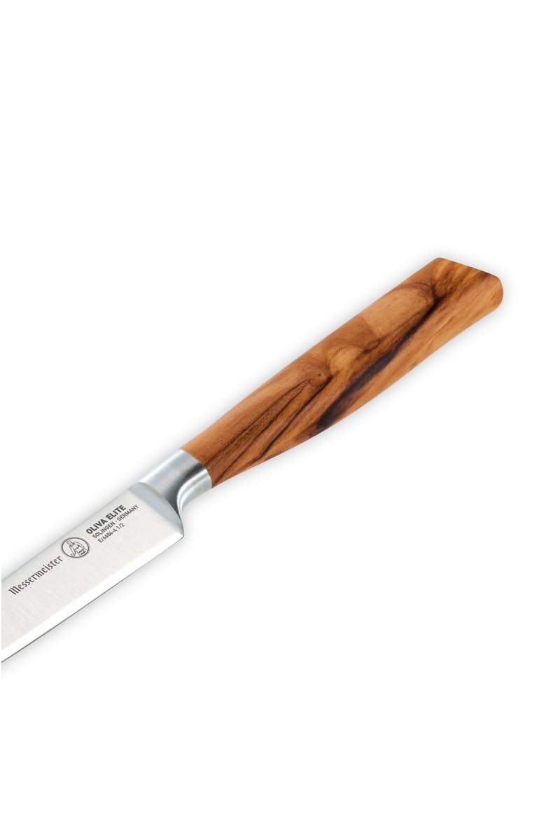 Messermeister Oliva Elite 4 Piece Fine-Edge Steak Knife Set, Alternate, color, Oliva