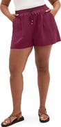 City Chic Lola Cotton Drawstring Shorts