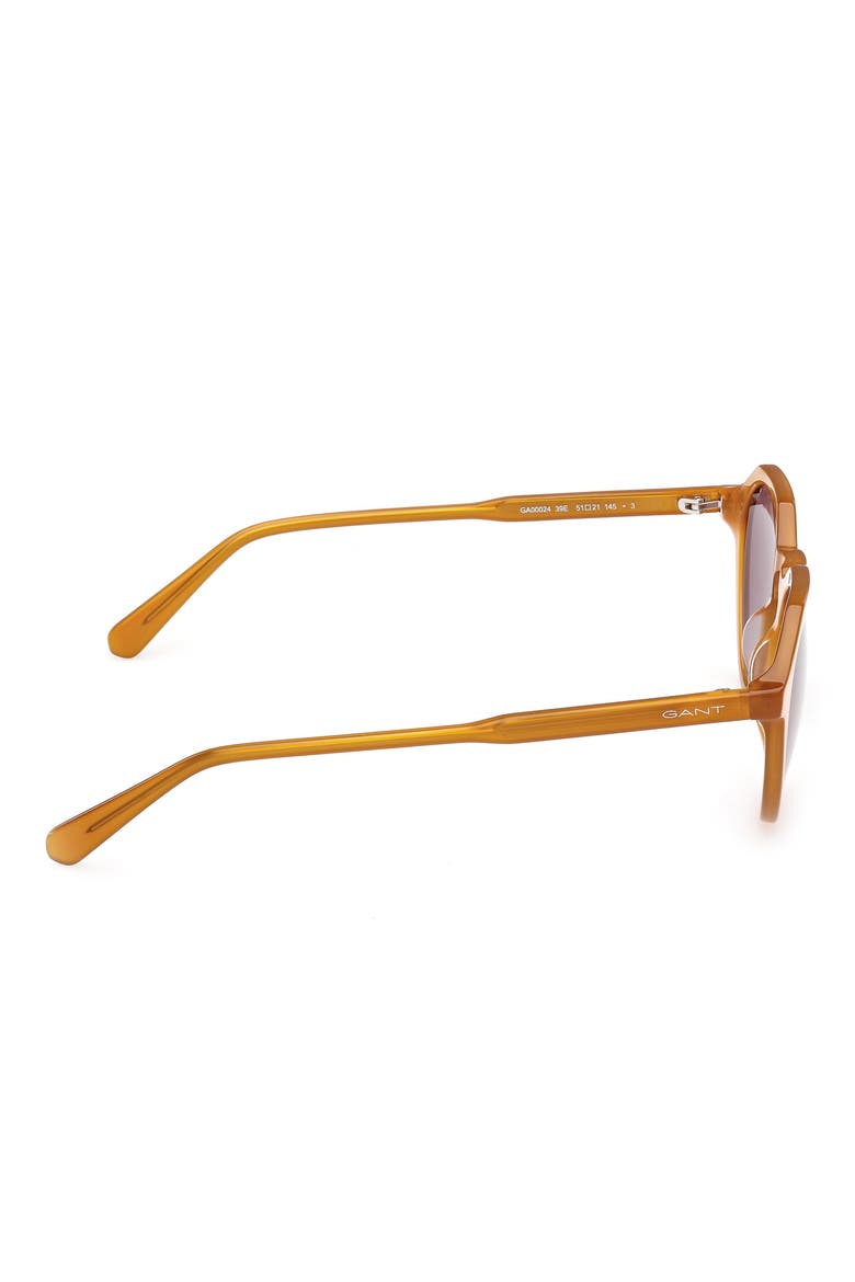 Round Sunglasses, Alternate, color, SHINY YELLOW / BROWN