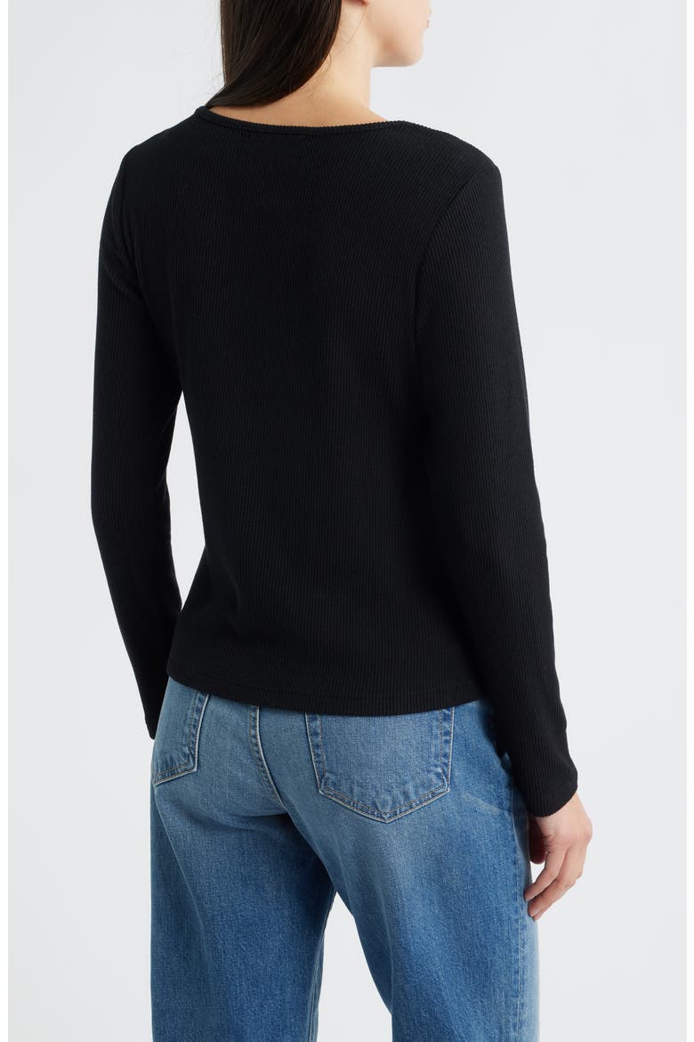 Cutout Rib Top, Alternate, color, BLACK