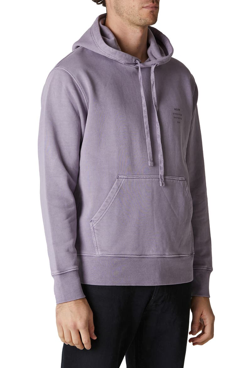 Washed Cotton Hoodie, Alternate, color, PURPLE