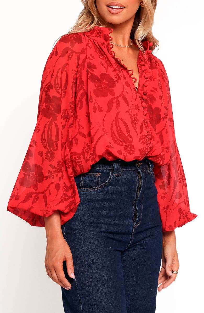 Petal & Pup Marni Floral Button-Up Shirt, Alternate, color, 