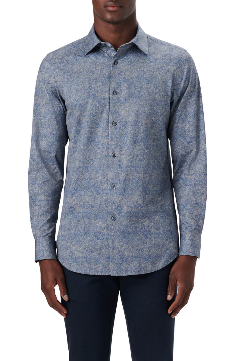 Bugatchi OoohCotton<sup>®</sup> Button-Up Shirt, Main, color, 