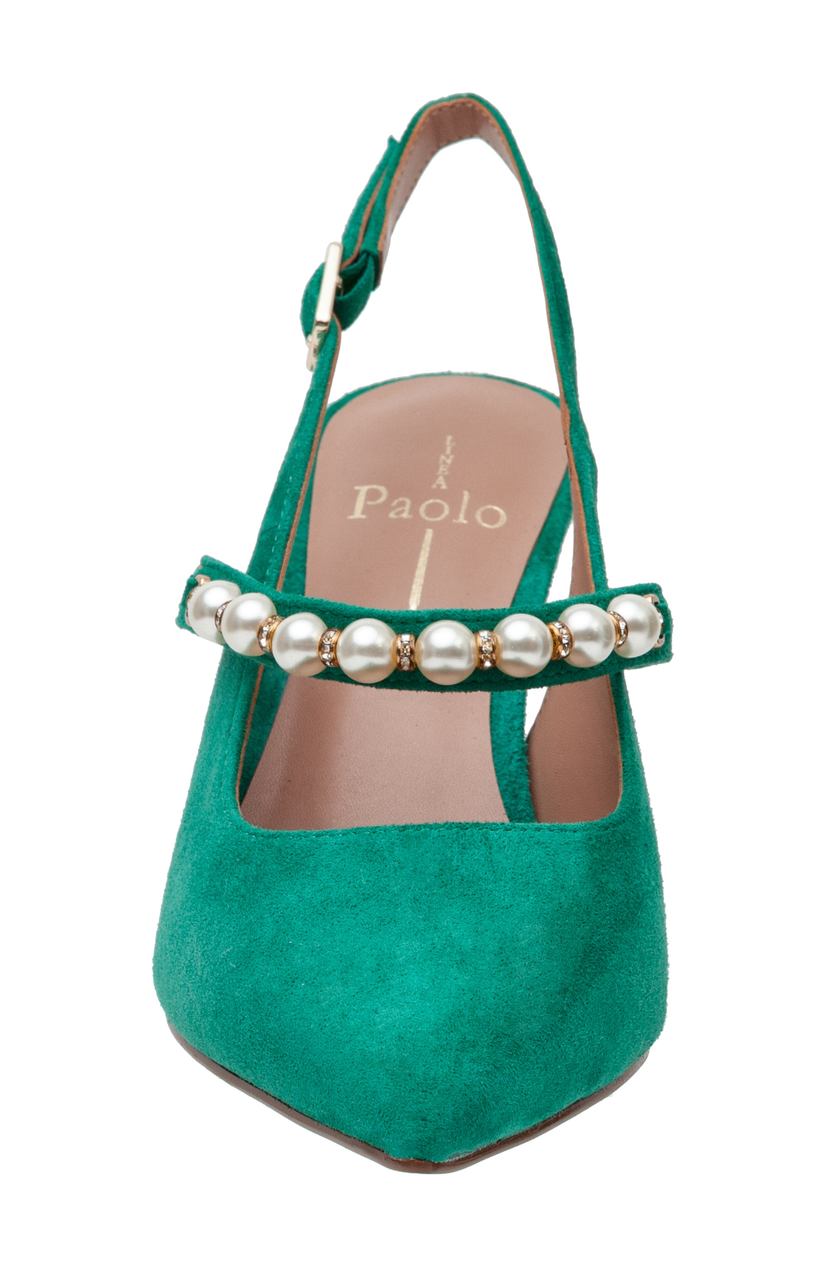 Linea Paolo Yemina Slingback Pump, Alternate, color, Emerald Gr