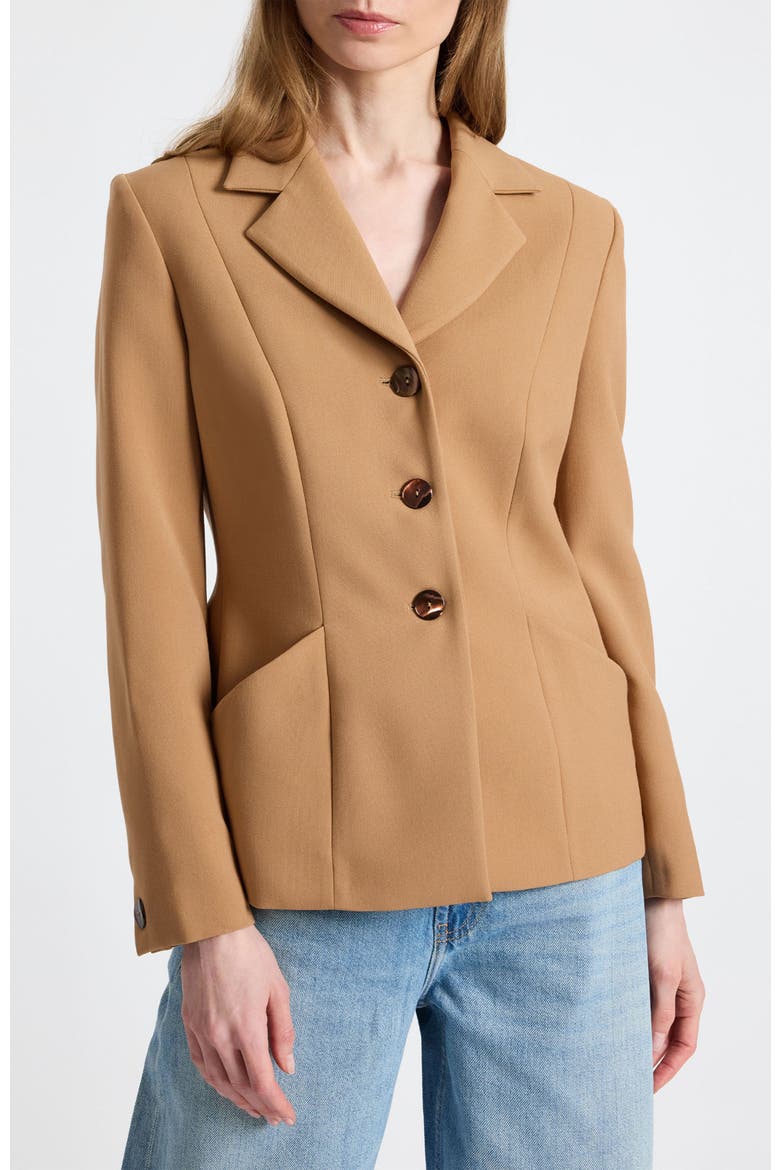 Febe Crepe Jacket with Bucket Pockets, Main, color, Dune Sand