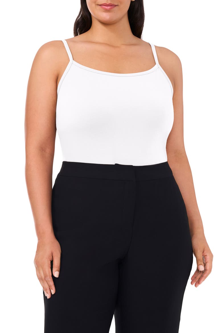 Absolute Stretch Cotton Camisole, Main, color, BRIGHT WHITE