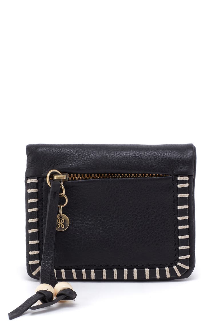 Mini Lumen Leather Bifold Wallet, Main, color, BLACK
