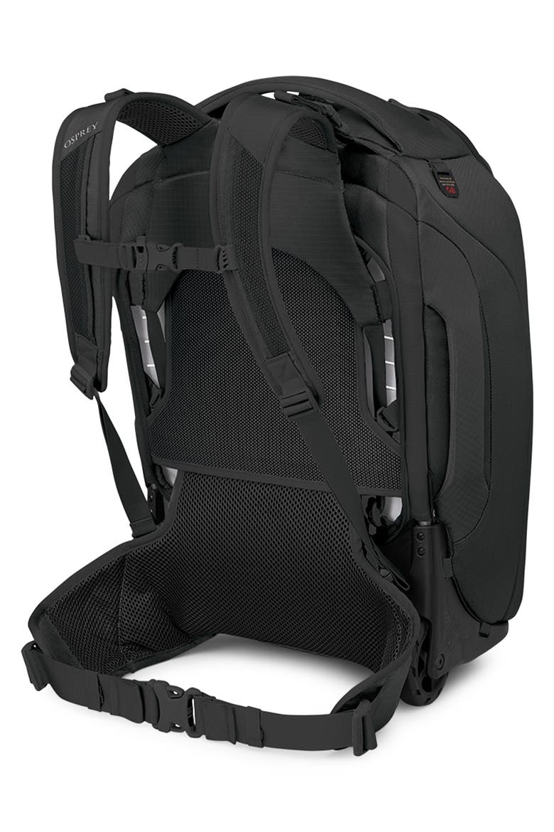 Sojourn 22-Inch 45-Liter Wheeled Recycled Nylon Travel Pack, Alternate, color, BLACK