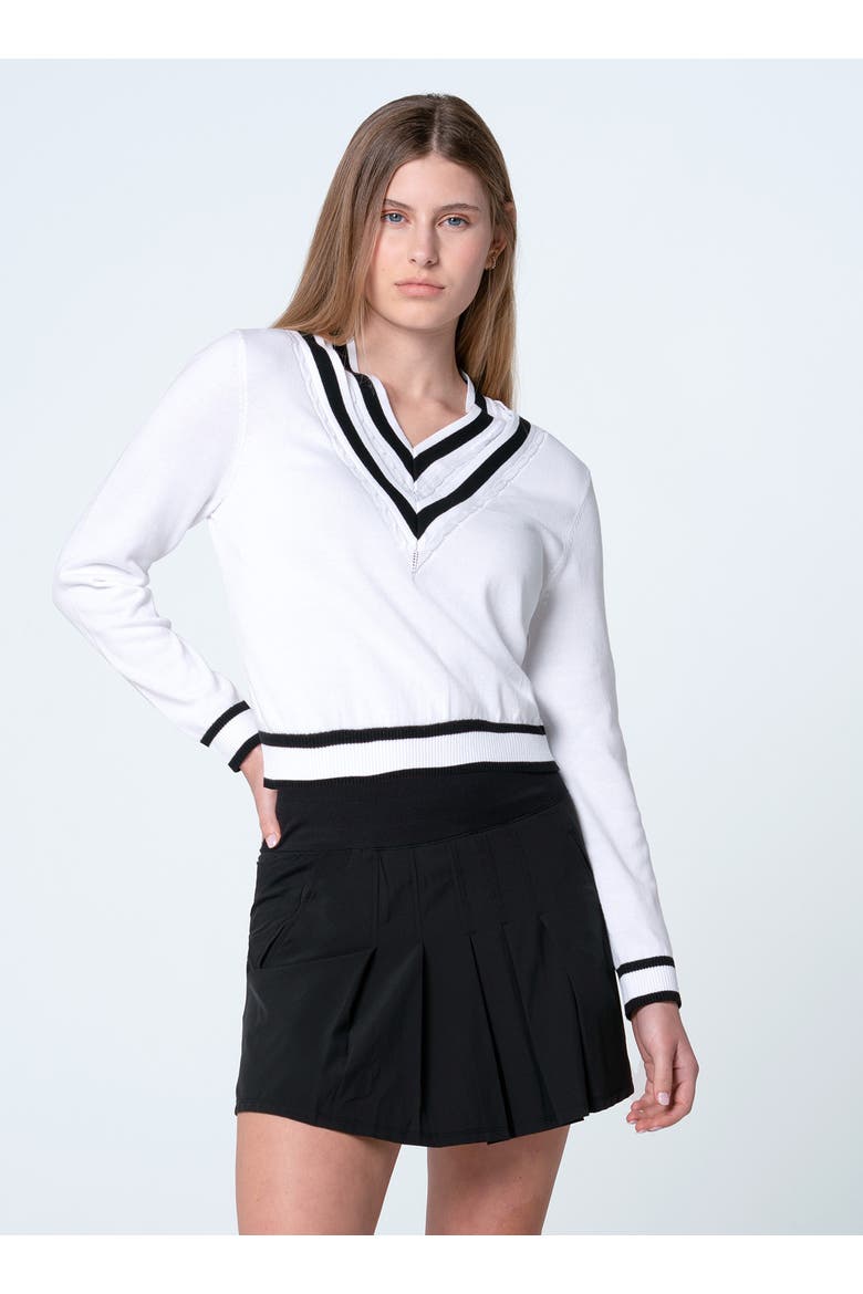 Victory V-Neck Sweater, Main, color, White